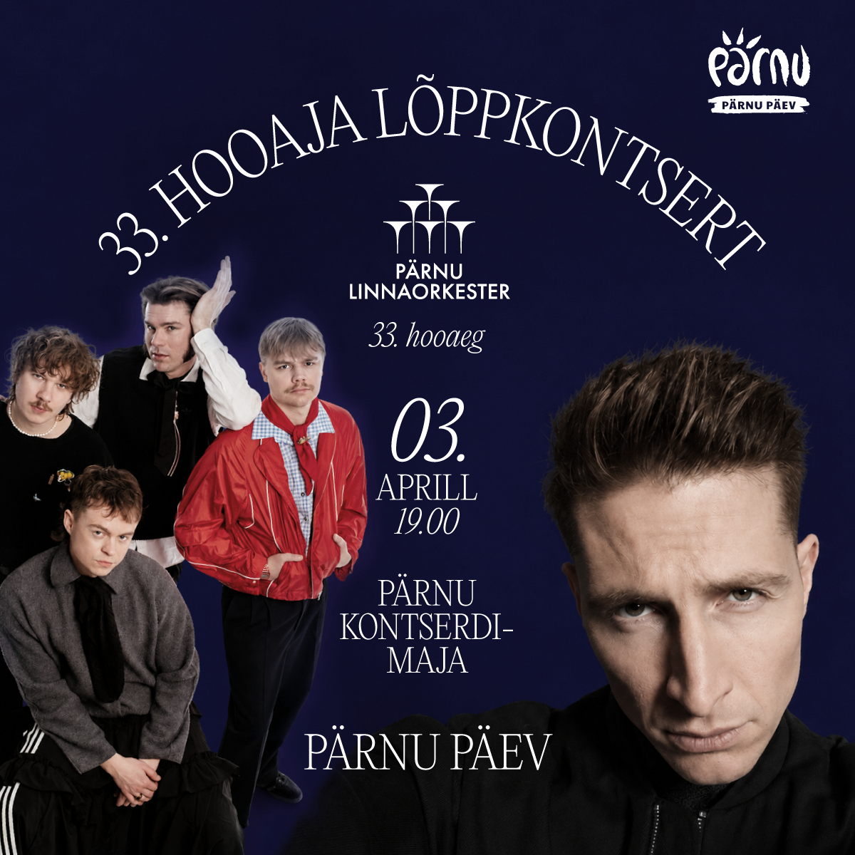 L, 03.04.2027 kell 19 Pärnu kontserdimajas
Traditsiooniline Pärnu Päev saab sel korral vääriliselt tähistatud kahe...
The post Pärnu Päev — The Boondocks & Tauk