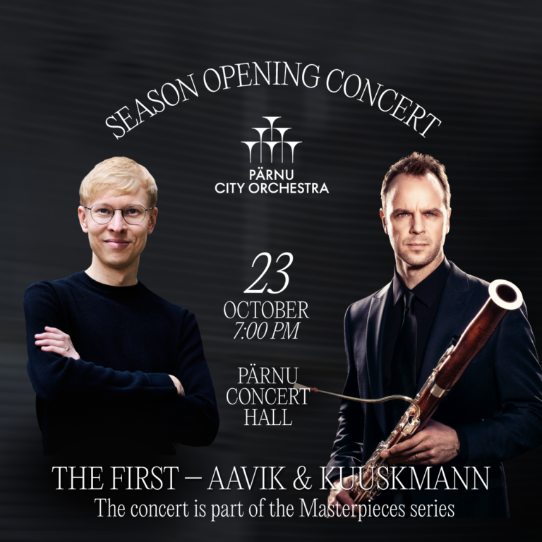 33rd Season Opening Concert featuring bassoonist Martin Kuuskmann and conductor Henri Christofer Aavik with music by Rasmus Puur, Lembit Beecher and Beethoven.