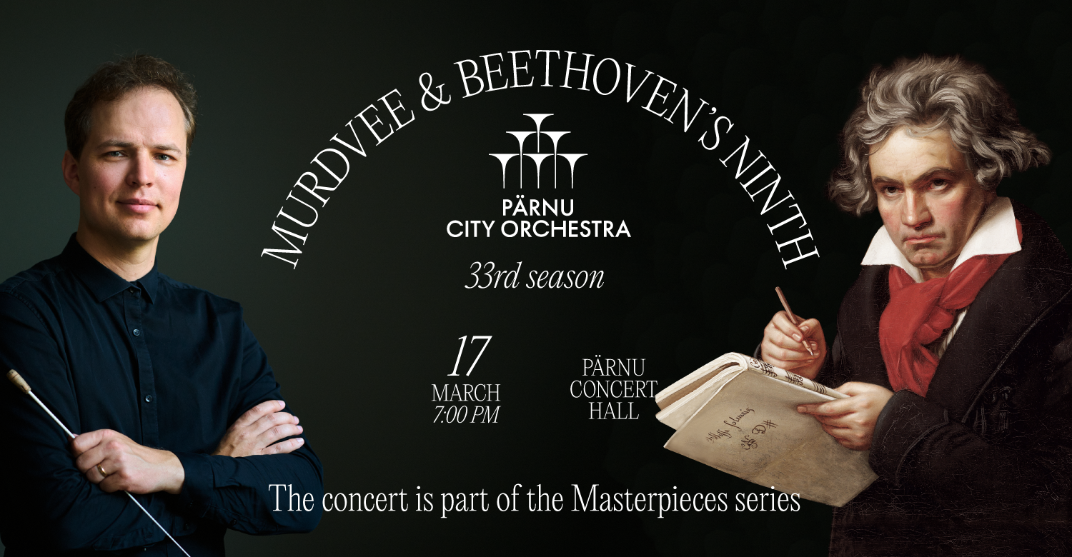 Conductor Mikk Murdvee leads Pärnu City Orchestra, soloists and combined choirs in Beethoven’s Symphony No. 9 and Wagner’s Good Friday Music.