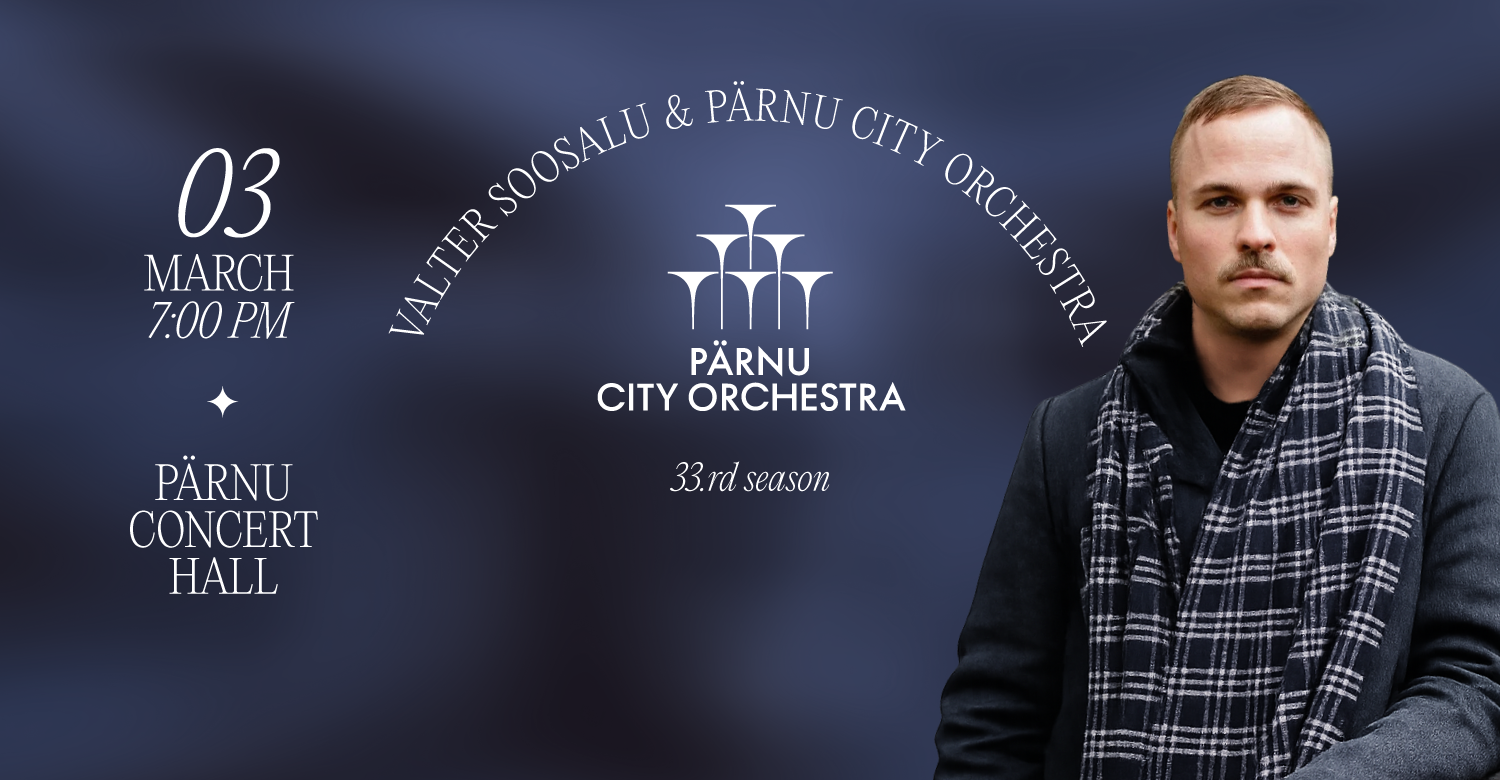 Valter Soosalu conducts and performs with the Pärnu City Orchestra in a concert showcasing his creative musical vision and original programme.